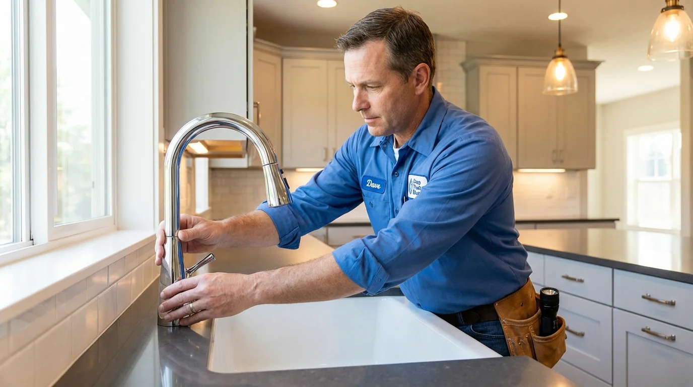 Kitchen faucet installation by Johns Plumbing LLC in Goodwell